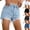 Light Blue, variant on Distressed Jean Shorts for Women - Ripped Cut Off Denim Shorts - Lightweight Summer Casual High Waisted Washed Jeans Shorts with Pockets, Black s