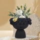 thumbnail image 4 of Resina retrato florero estatua clave almacenamiento cabeza humana escultura ornamento (negro), 4 of 6