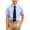 Blue, variant on Boys Girls Short Sleeve Dress Shirt with Tie, Preppy School Uniform Collared Tops, Summer Formal & Casual Wear 9T