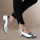 thumbnail image 4 of Zapatos de baile para mujer y niña, calzado de charol brillante con cordones y pajarita brillante, novedad, 4 of 5