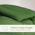 thumbnail image 2 of BedTreat Down Alternative Comforter with Corner Tabs - All Season Quilted Full Size 240 GSM Green Comforter, Machine Washable Microfiber Bedding, 2 of 8