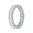 thumbnail image 2 of SZUL Women's Emerald Cut Lab Grown Diamond Eternity Band in 14K White Gold (9 Carat TW), 2 of 5