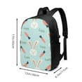 thumbnail image 4 of YFYANG 17" Laptop Backpack, Carrot Bunny Doodle Fashion Travel Work Backpack with USB and Headphone Cable Interface for Men and Women, 4 of 8