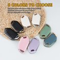 thumbnail image 6 of Key Fob Cover Compatible with Kia Telluride Sorento K4 K5 GT-LINE 2023-2026 5 Button Leather TPU Full Protection Keychain Case Holder Protector,Silver/Black, 6 of 6