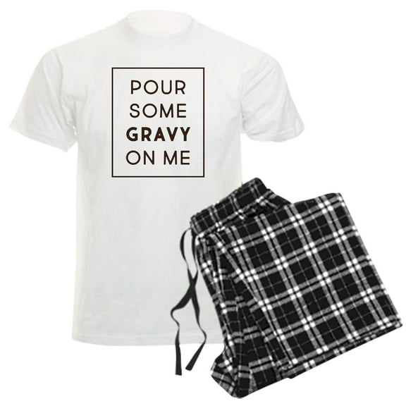 CafePress - Pour Some Gravy On Me Men's Light Pajamas - Men's Light Loose Fit Cotton Pajama Set