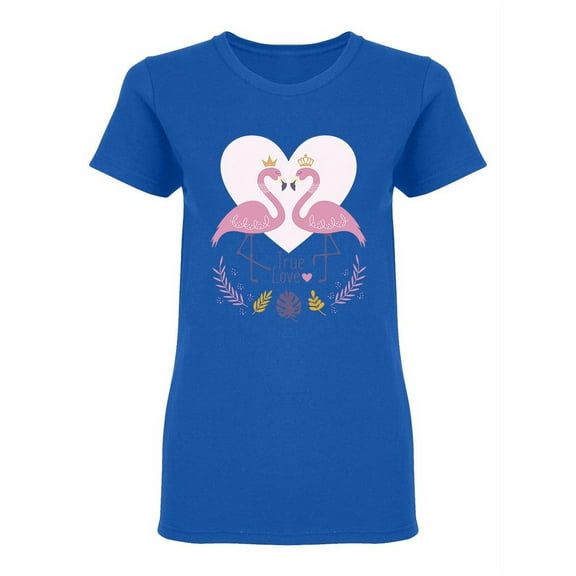 King And Queen Flamingo Shaped T-Shirt Women -Image by Shutterstock, Female Medium