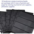 thumbnail image 3 of GHSDFBB Stamp Album Binder Stamp Protect Sleeve Album 10 Black PVC Inside Pages Stamp Pages, for Stamp Pages Collectors-4 Line, 3 of 7