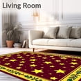 thumbnail image 2 of ODIKA 4'x6' Machine Washable Non-Slip Area Rug, Enchanted Yuletide Starlight Pathway Welcome Decoration High Traffic Rug, Yellow, 608366, 2 of 7
