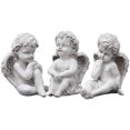 thumbnail image 2 of 3 piezas de estatua de querubines de resina vintage, encantadora figura de ángel niño, adorno para el hogar, 2 of 4