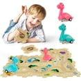 thumbnail image 1 of Set de pista infantil Puzzle Racer, diseño de dinosaurio YOOYID, con 2 coches, 1 of 8