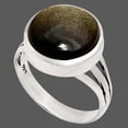 thumbnail image 2 of Natural Silver Obsidian 925 Sterling Silver Ring s.10 Jewelry R-1006 SDR250085, 2 of 5