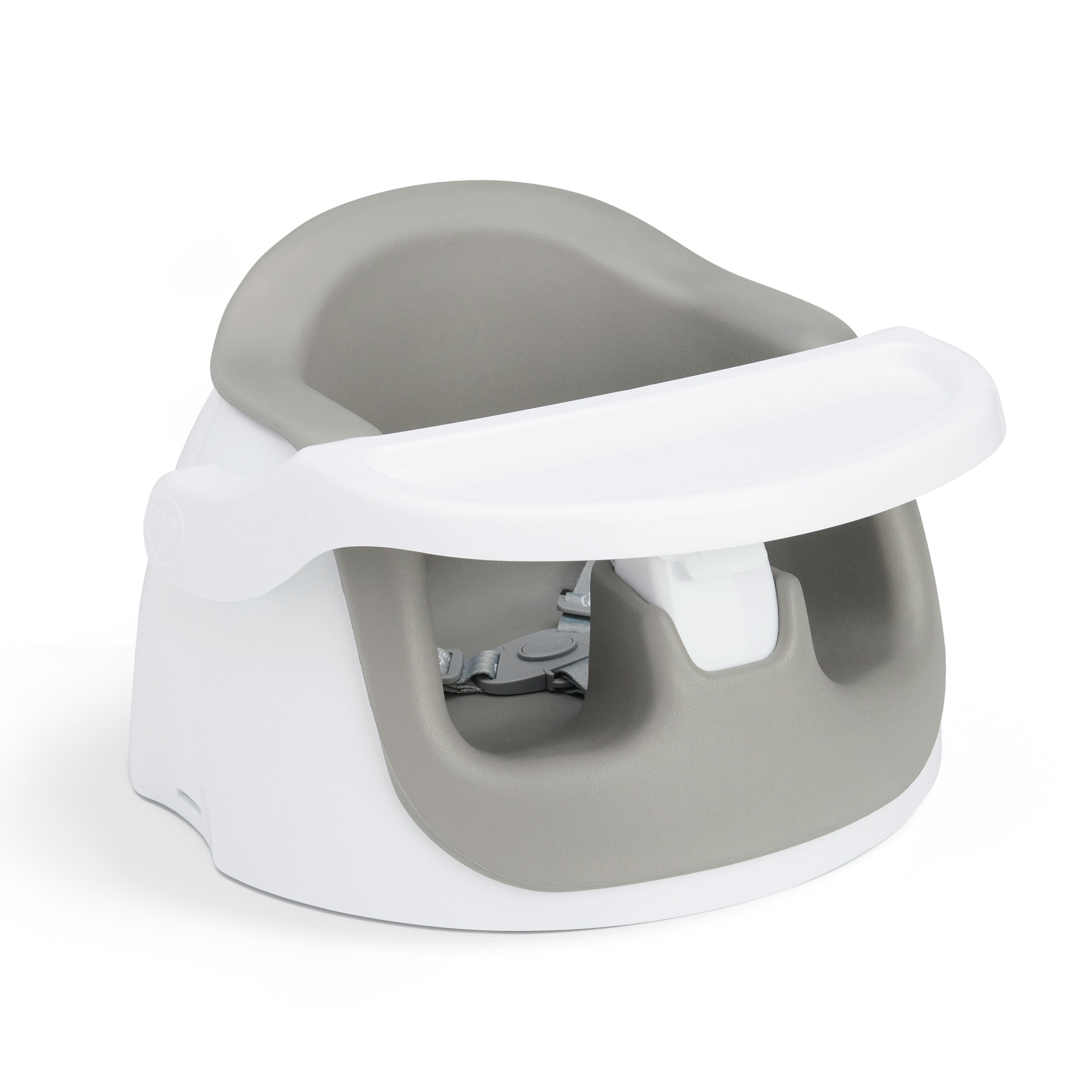 Regalo 2-in-1 Booster Seat and Grow with Me Floor Seat with Removable Feeding Tray, Indoor and Outdoor Activity Chair, Gray