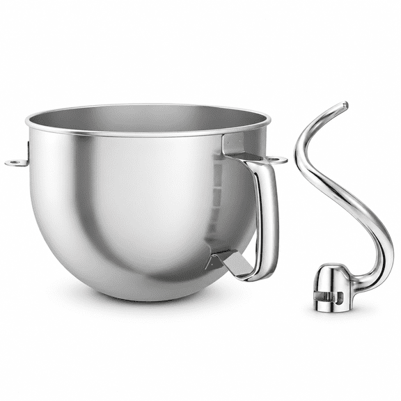 Cfweater 6 Qt Bowl & Dough Hook Set Compatible with KitchenAid