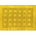thumbnail image 1 of Ahgly Company Indoor Rectangle Checkered Yellow Modern Area Rugs, 6' x 9', 1 of 4