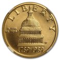 thumbnail image 2 of 1989-W Gold $5 Commem Congressional MS-70 NGC, 2 of 3