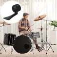 thumbnail image 3 of YSNOOWE Foot Shaker Music Instrument Tambourine ABS Black 1 Set for Stage Performance, 3 of 8