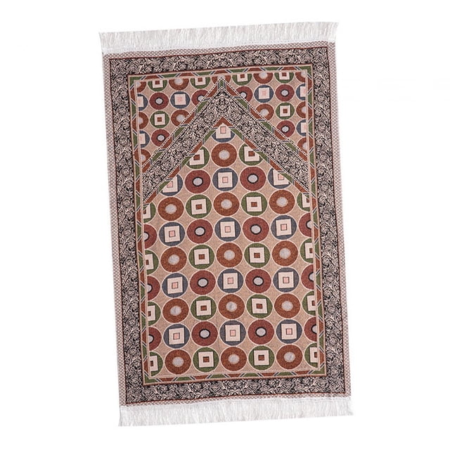 Luzkey Muslim Mat Pray Rug Floor Carpet Prayer Rug for Travel Women Men Prayer Room C