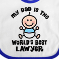 thumbnail image 4 of Inktastic Dad is Worlds Best Lawyer Boys Baby Bib, 4 of 4