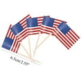 thumbnail image 4 of 100 Pcs USA American Flag US Toothpick Flags Cupcake Toppers For Sandwiches Appetizers Cake Cocktail Independence Day 4th of July Decor, 4 of 10