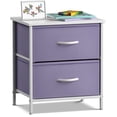 thumbnail image 2 of Sorbus Table de Chevet à 2 Tiroirs Commode Table d'Appoint - Violet, 2 of 9