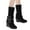 Black, variant on Wedge Mid Calf Snow Boots for Women Fashion Furry Lined Winter High Heels Casual Tall Boots