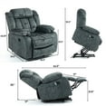 thumbnail image 6 of Lift Chairs for Elderly, 23in Oversized Lift Recliners 330b Capacity, Power Lift Recliner Chair for Living Room, Heavy-Duty Theater Recliner Sofa, with Massage and Heat Function, Gray Blue, 6 of 6