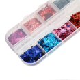 thumbnail image 3 of 3 Box Nail Sequins Colorful 12 Compartments Laser Quadrate Nail Art Glitter Sequins for Nail Decorations, 3 of 5