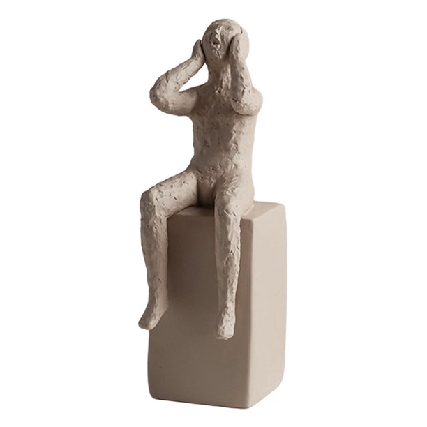 Figura de figura de personaje escultura entrada casa ías niño gritando Sunnimix estatua de figuras