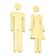 thumbnail image 1 of Pegatinas acrílicas para letreros de baños de hombres y mujeres. Señalización para hombres y mujeres., 1 of 4