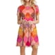thumbnail image 1 of Vestido suelto de manga corta suelto informal liso para mujer Vestido estampado floral estampado clásico Fridja qw1594, 1 of 1