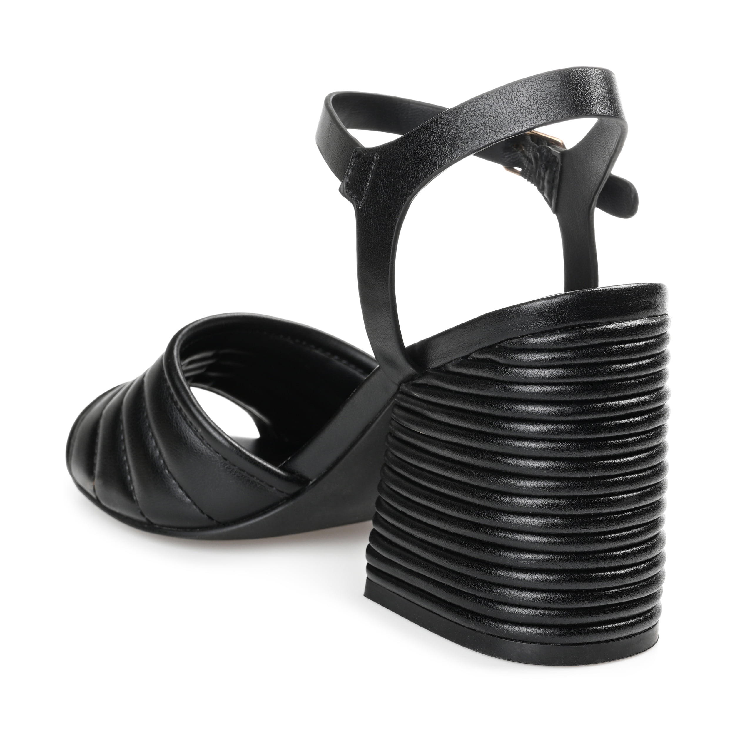 Journee Womens Charmaine Layered Block Heel Sandals