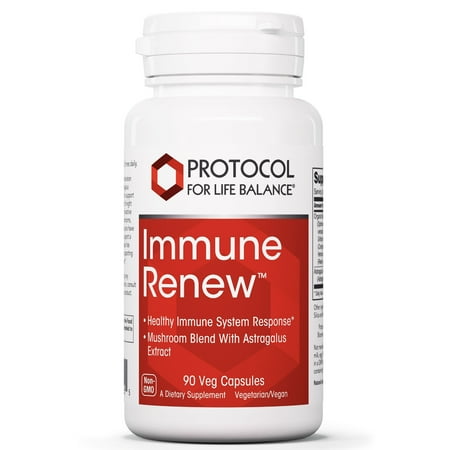 Protocol For Life Balance - Mycel Immune Plus (Immune Renew) - Supports Healthy Immune System with Super Mushroom Blend and Astragalus Extract for Maximum Benefit - 90 Veg Capsules