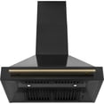 thumbnail image 3 of ZLINE BS655Z36CB 36 inch Autograph Edition Wall Mount Range Hood - Black Stainless/Champagne Bronze, 3 of 4