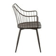 thumbnail image 7 of LumiSource Brown Metal, Dark Walnut Wood Winston Chair, 7 of 7