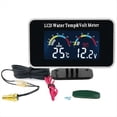thumbnail image 1 of Medidor de Temperatura de Agua con Pantalla LCD para Coche, Termómetro, Voltímetro, Medidor de Temperatura y Voltaje 2 en 1, Sensor de Temperatura de Agua de 10 mm, 12 V y 24 V., 1 of 5
