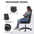 thumbnail image 4 of PU Leather Executive Office Chair, Ergonomic Office Desk Chair with Swivel Wheels, Armrests for Home, Office - HXBGY-0021-HZ, 4 of 5
