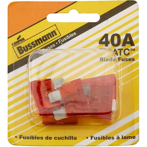 Bussmann BP/ATC-40-RP 40 Amp ATC Blade Fuse, Pack of 5 25 Fuses