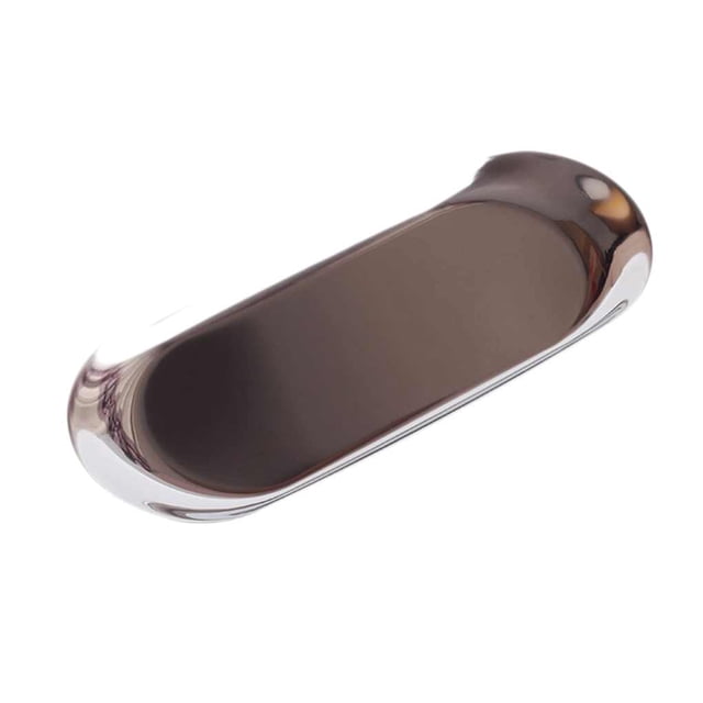 Bandeja de acero inoxidable Yuarrent para aperitivos y frutas organizador de joyas y cosméticos plata L