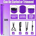 thumbnail image 3 of SDJMa 12 Pcs Clip in Hair Extensions, 22 Inch Colored Hair Extensions Party Highlights Long Straight Synthetic Hairpieces for Women Kids Girls (Purple), 3 of 6