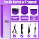 thumbnail image 3 of Extensiones de cabello de colores para niños con clip fijo para un uso fácil, no se aflojan fácilmente, ideal para uso diario en fiestas., 3 of 4
