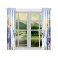 thumbnail image 3 of MYPOP Blue Hydrangeas And Butterfly Window Curtain Home Decor Kitchen Curtain 26x39 inches (Two Pieces), 3 of 3