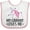 White and Pink, variant on Inktastic My Granny Loves Me Unicorn Girls Baby Bib