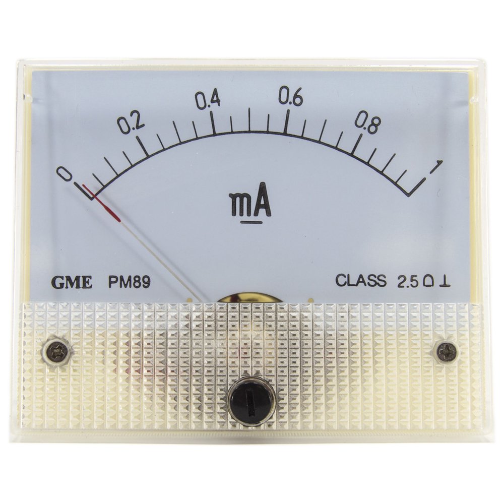 Meter Movement, Panel Mount Ammeter 01mA DC Amp Meter