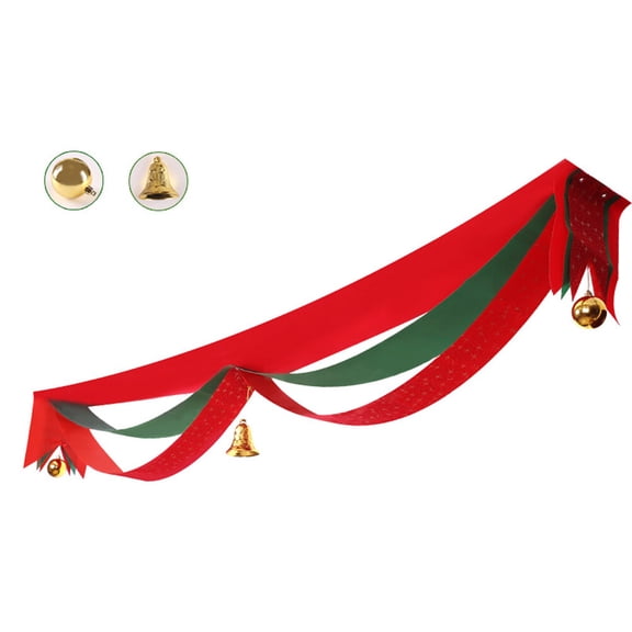Homoyoyo 1Set Holiday Decorations Multicolor Christmas Ribbon Bunting for House Decoration