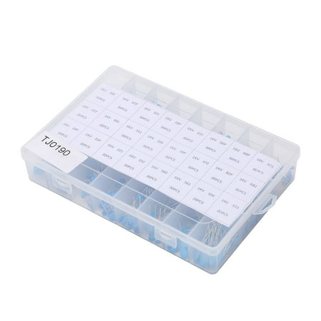

700Pcs Ceramic Capacitor 1KV High Voltage 24 Values Assortment Kit Set for Radio TV