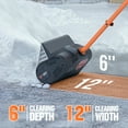 thumbnail image 6 of Litheli Cordless Snow Shovel, 20V 12" Battery Powered Snow Thrower, Battery Snow Blower with Auxiliary Handle, with 4.0Ah+2.0Ah Li-ion Battery, 6 of 8