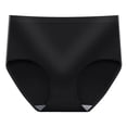 thumbnail image 2 of rygai Women Briefs Mid Waist Breathable High Elasticity Quick Dry Butt-lifted Soft Anti-pilling Comfortable Lady Underpants for Inner Wear,Black L, 2 of 8