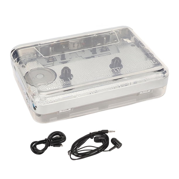 Cassette to MP3 Converter, Retro HiFi Stereo USB Cassette Player with Transparent Shell