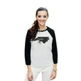 thumbnail image 2 of Thread Tank Home Roots State North Carolina NC Unisex 3/4 Sleeves Baseball Raglan White Black Small, 2 of 4
