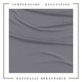 thumbnail image 5 of Cotton Heathered Melange Jersey Knit Bed Sheet Set (King, Heathered Denim Blue), 5 of 7